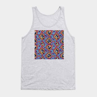 Snakeskin Pattern (Marigold, Pink and Blue) Tank Top